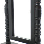 20" Black Wood Framed Freestanding Makeup Shaving Tabletop Mirror - Image 5