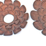 Set of Three Copper Novelty Metal Framed Accent Mirror - Image 5