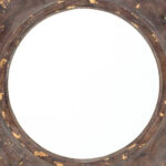 24" Bronze Hexagon Distressed Wood Framed Accent Mirror - Image 4