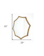 33" Gold Octagon Metal Framed Accent Mirror - Image 6