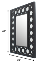 Black Square Accent Mirror - Image 6