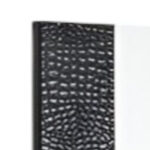 41" Black Faux Shagreen Partially Framed Accent Mirror - Image 4
