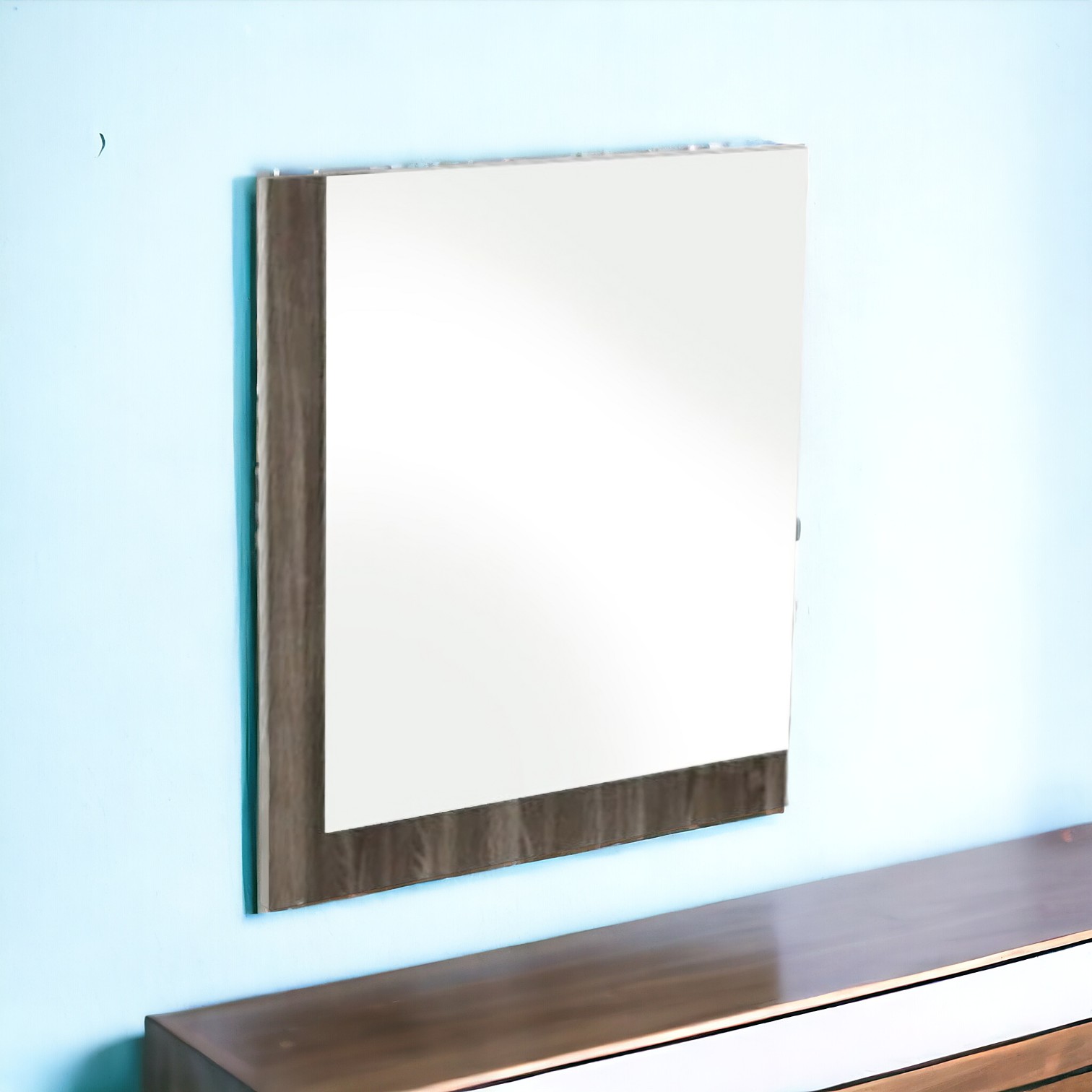 282643_10_cGKi0Nxo.jpg 41" Ebony Wood Framed Mounted Dresser Mirror - Image 1