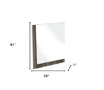 41" Gray Wood Framed Mounted Dresser Mirror - Image 5