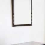 41" Ebony Wood Framed Mounted Dresser Mirror