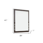 41" Ebony Wood Framed Mounted Dresser Mirror - Image 5