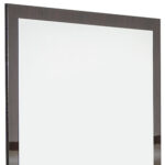 41" Ebony Wood Framed Mounted Dresser Mirror - Image 4