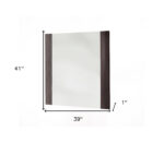 41" Gray Framed Mounted Accent Mirror - Image 5