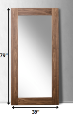 79" Brown Framed Leaning Full Length Hanging Mirror - Image 5