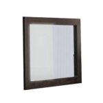 39" Ebony Square Wood Framed Dresser Mirror - Image 2