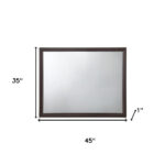 35" Espresso Wood Mounted Dresser Mirror - Image 6