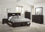 35" Espresso Wood Mounted Dresser Mirror - Image 5