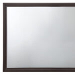 35" Espresso Wood Mounted Dresser Mirror - Image 4