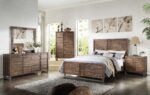 Reclaimed Oak Finish Rectangular Mirror - Image 5