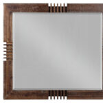 Reclaimed Oak Finish Rectangular Mirror - Image 4