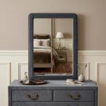 36" Light Gray Framed Mirror