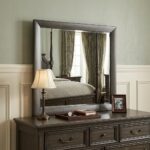 35" Gray Oak Framed Accent Mirror