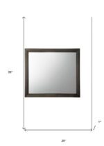 35" Gray Oak Framed Accent Mirror - Image 5