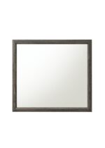 35" Gray Wood Framed Accent Mirror - Image 2