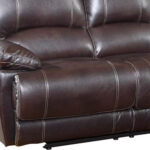 89" Brown Microfiber Reclining Sofa With Black Legs - Image 3