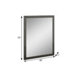 43" Gray Wood Dresser Mount Framed Mirror - Image 7