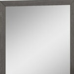 43" Gray Wood Dresser Mount Framed Mirror - Image 3