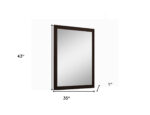 43" Dark Brown Framed Dresser Mirror - Image 7