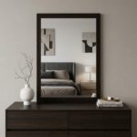 43" Dark Brown Framed Dresser Mirror