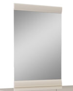 47" Beige Wood Dresser Mount Framed Mirror - Image 4