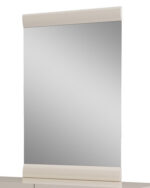 47" Beige Wood Dresser Mount Framed Mirror - Image 3
