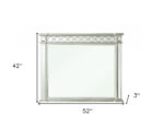 42" Silver Wood Framed Mounted Dresser Mirror - Image 5