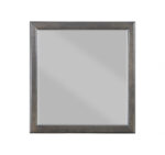 38" Gray Square Wood Framed Accent Mirror - Image 2
