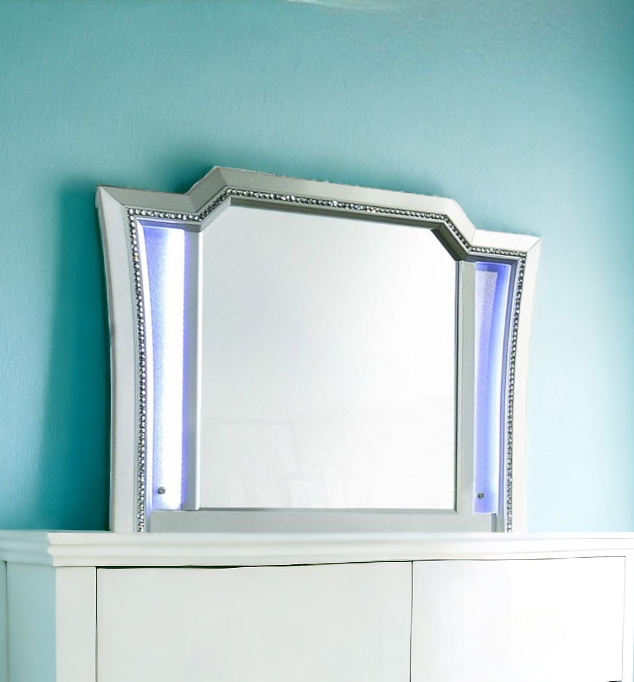 347170_11_Nv5xmcq4-4.jpg 38" Champagne Abstract Wood Framed Mounted Dresser Mirror - Image 1