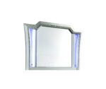 38" Champagne Abstract Wood Framed Mounted Dresser Mirror - Image 2