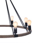 32" X 37" X 32" 8 Bulbs Rope  Pendant Lamp - Image 5