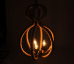 Natural and Black Iron and Rope Three Light Ceiling Light - Image 8