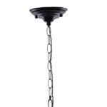 Natural and Black Iron and Rope Three Light Ceiling Light - Image 7