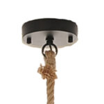 Beige and Black Iron and Rope Ceiling Light - Image 4