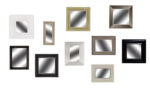Set of Ten Brown And White Square And Rectangle Framed Mirror Set - Image 2