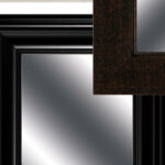 Set of Ten Brown And White Square And Rectangle Framed Mirror Set - Image 5