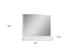 45" White Wood Framed Mounted Dresser Mirror - Image 5