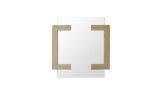 35" Gold Abstract Metal Framed Accent Mirror - Image 2