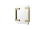 35" Gold Abstract Metal Framed Accent Mirror - Image 3
