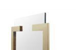 35" Gold Abstract Metal Framed Accent Mirror - Image 4
