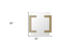 35" Gold Abstract Metal Framed Accent Mirror - Image 5