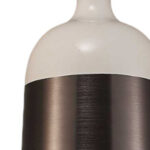Brown And White Cylinder Metal Ceiling Light With Brown Shades - Image 3