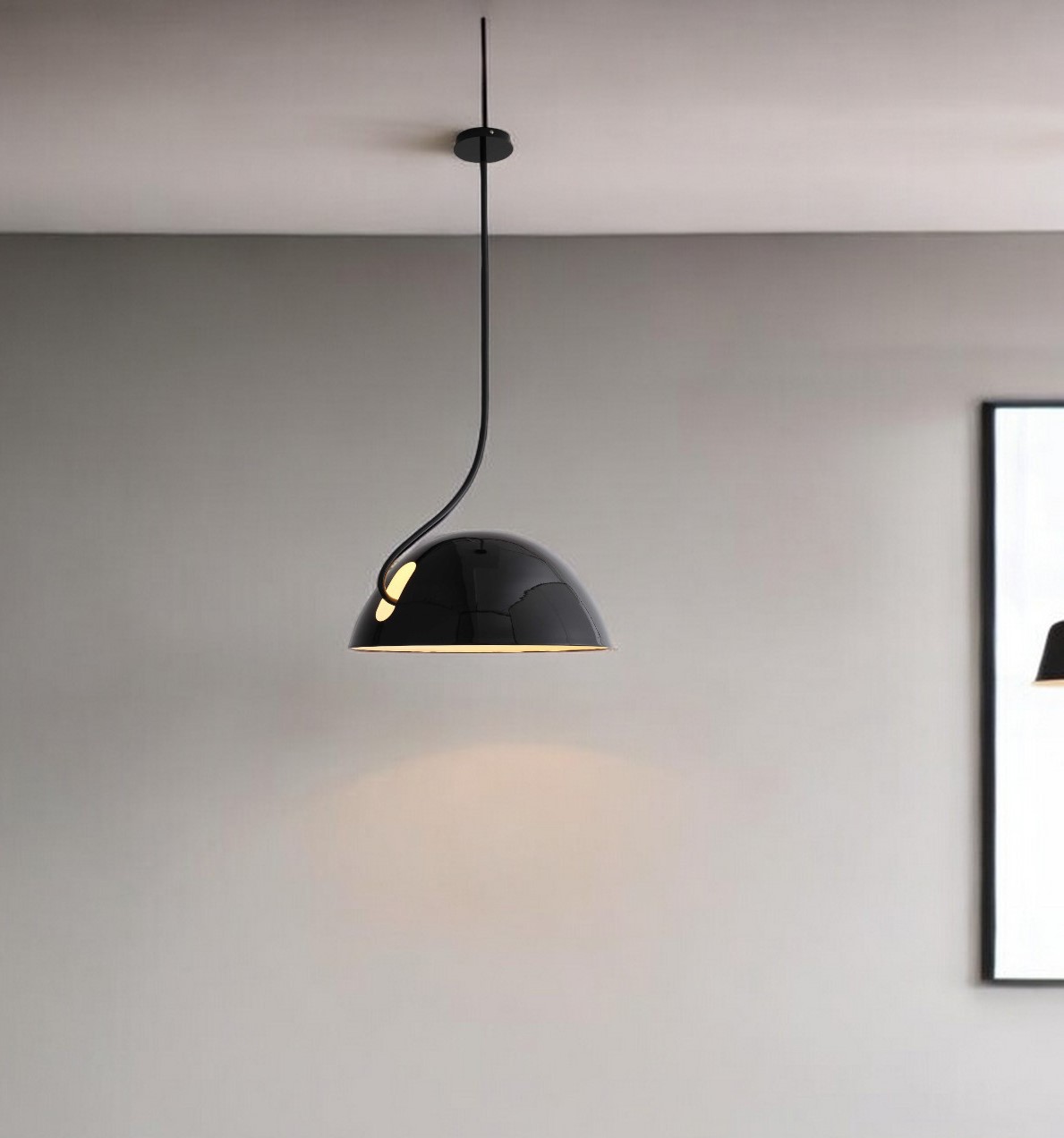 372242_6_jShYaiH6.jpg 19 X 19 X 40.5 Black Aluminum Pendant Lamp - Image 1