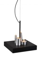 14 X 14 X 59 Black Stainless Steel Pendant Lamp - Image 3