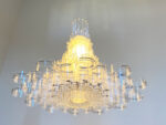 39 X 39 X 70 White Acrylic Pendant Lamp - Image 5
