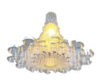 39 X 39 X 70 White Acrylic Pendant Lamp - Image 2